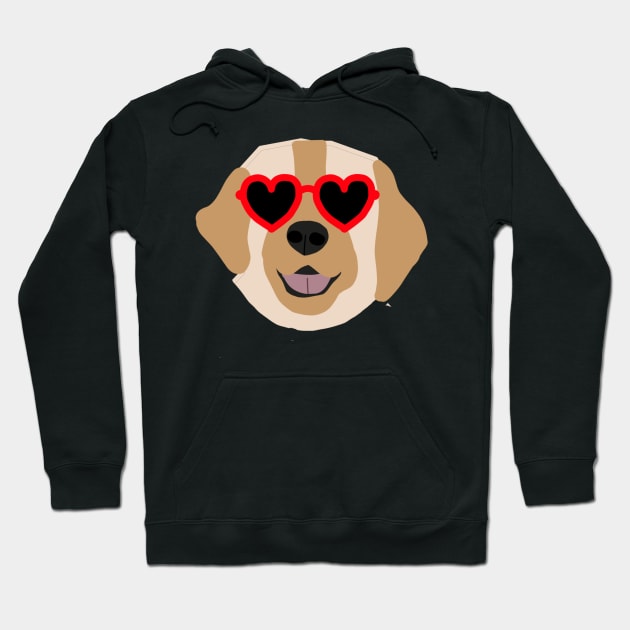 Dog with Heart Sunglasses Hoodie by sydlarge18